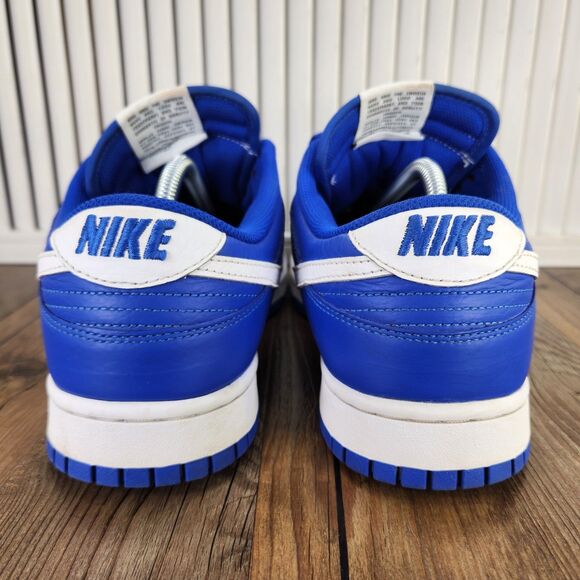 Nike Dunk Low Sneakers Mens Size 11.5 Royal Blue White Leather Shoes FJ2253-901 main image 5